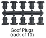 Antelco Rack of 10 Goof Plugs 4mm - Pack of  10