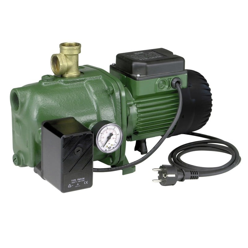 DAB Horizontal Jet Pumps with Pressure Switch and Pressure Gauge